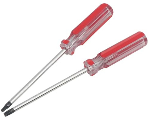 T20 T25 Torx Security Screwdriver Magnetic Tip Non-Slip Handle, 175mm Long Torx Star Screwdriver with Hole