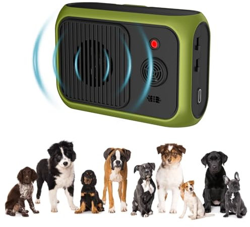 Antibell Gerät Für Hunde, Ultraschall Anti Bell Gerät mit 3 Modi, Wiederaufladbares Audio & Ultraschall Hunde Bellen für Outdoor Indoor, Sichere Ultraschall Gegen Bellen für Kleine und Große Hunde