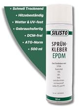 SILISTO EPDM Lot de 2 tubes de colle en spray 500 ml – Colle textile, colle de bricolage, colle à chaussures, colle pour tissu, colle pour cuir, colle résistante à la chaleur, colle pour film sur bois