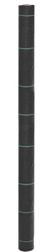 Ziaphsol Fieltro para malas hierbas para jardín, negro, 1,5 x 100 m, PP, 60 g m2, permeable al agua, resistente a desgarros, para bancal, terraza, caminos y jardín de rocas, protección contra malas