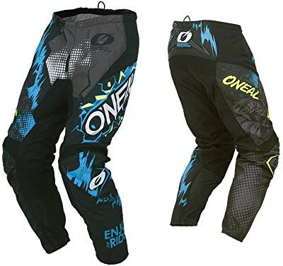 O'NEAL | Motocross-Hose | Enduro Motocross | außergewöhnliche Bewegungsfreiheit, Vollständig gefüttert, Schutzpolster aus Gummi für Extra Schutz | Pants Element Villain | Erwachsene | Grau | Größe 38