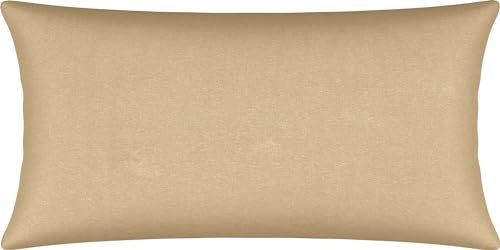 Erwin Müller Kissenbezug, Kissenhülle Single-Jersey Murnau - beige Größe 40x80 cm - bügelfrei, strapazierstark, elastisch, mit Reißverschluss