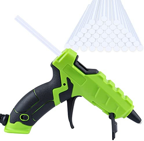 Pistolet à Colle Chaude 50pcs Bâtons Chauffrage Rapide et Sûr Pistolet à Colle 20W，Low Heat Pistolet à colle ou bricolage Arts Craft et réparations rapides à la maison