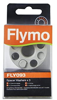 Flymo FLY093 x3 Space Washers for SimpliGlide and EasiGlide Lawnmowers - 529363290, Light Grey