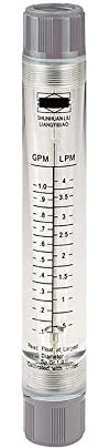 Flussometro liquido, LZM-15G tubo acrilico tipo rotametro, misuratore di portata acqua ad alta precisione, 0.1-1 GPM e 0.4-4 LPM, filettatura interna 1/2