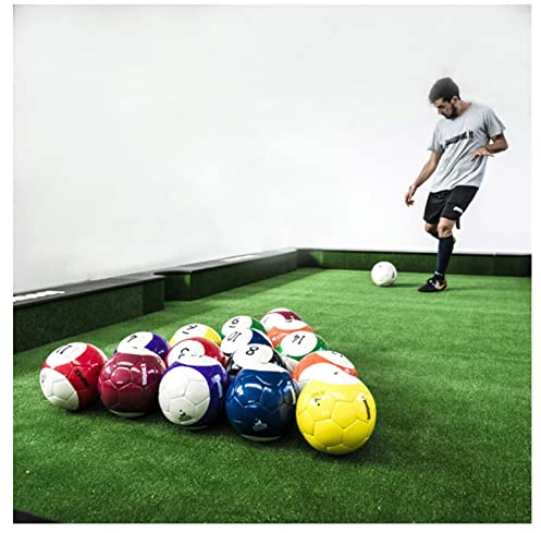 NENAGGE 16 Pcs Billiard Snook Soccer Ball Football Full Set Gaint Snookball Snooker Street Game Sport Toy Poolball Footpool, Adult Outdoor Game Entertainment, Gift,5.9inch