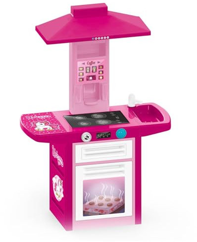 LEMODO Kinderküche | Spielküche mit 18-teiligem Zubehör | Spielzeug Küche für Kinder ab 3 Jahre | Kinderspielküche mit Geräuschfunktion | Spielzeugküche für Mädchen und Jungen