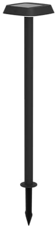 EGLO Piantana LED a energia solare Dreoli, lampada per esterno con picchetto da interrare e rilevatore di movimento, luce verso il basso, lampada per giardino in plastica nera, IP44