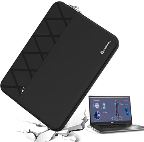 Smatree 17,3 Zoll Anti-Shock Laptop Sleeve Case und Tasche wasserdichte Schutzhülle maßgeschneidert für 17,3 Zoll Dell Precision 7770/7780 Workstation 17 Zoll Dell Laptop Case, Schwarz (E815)