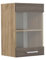 Vicco Küchenglashängeschrank R-Line, Glashängeschrank, Edelgrau, 40 cm