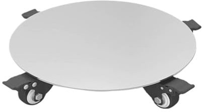 OUYUE Plant Pot Caddy Stainless Steel Plant Cart With Wheels And Movable Bracket Suitable For Indoor And Outdoor Indoor Outdoor Garden Tool(25cm)