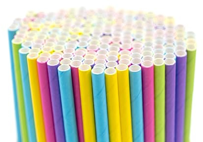 Inoverse 3000 pajitas de papel, pajitas de cartón con diámetro de 8 mm x 24 cm, pajitas desechables, 100 pajitas de papel biodegradables, pajitas de papel kraft para cócteles, fiestas, catering