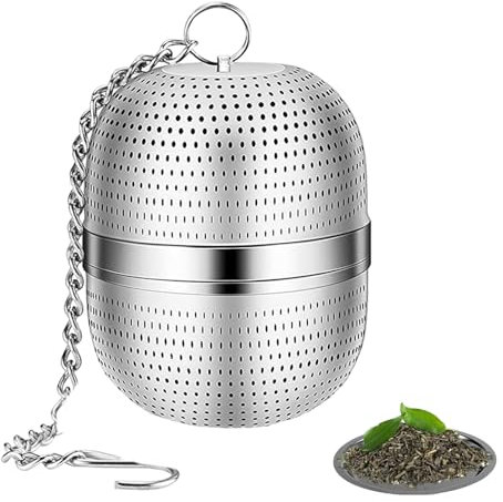 Stainless Steel Tea Strainer and Tea Infuser, Fine Mesh Tea Infuser for Loose Tea, Reusable Tea Strainers for Loose Tea Leaves, Ideal for Herbal and Loose Leaf Tea
