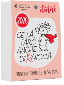 Calendario delle Donne 2026, Il Calendario Filosofico Dedicato alle Donne, Ricambio Formato A6 da 10x14 cm, 365 Giorni di Pensieri al Femminile, Ogni Giorno Una Frase, Ideato e Creato a Bologna