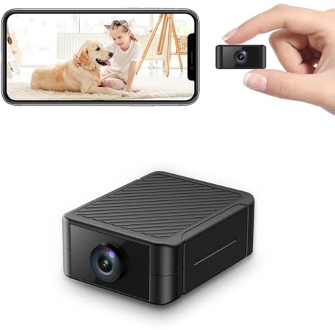 Spy Camera, 4K Ultra HD Hidden Camera with 4 Hours Battery Life, SD Card & Cloud Storage, Motion Detection Alarm, Phone App Alerts in Time