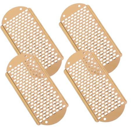 PERSELOSO 4pcs Rose Gold Foot Rasp Multi-use Stainless Steel Foot Scraper Callus Remover Ergonomic Handheld Dead Skin File for Cracked Heels and Pedicure Care