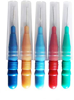 Naroote 50 ST Interdentalborstar, 3 Mm Tandköttsrengöringsmedel, Tandrengöringsborstar med Blandade Färger och Bekvämt Grepp, Perfekt för Munvård och Tandrengöring