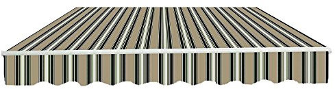 Greenbay Multi-stripe Garden Patio Awning Canopy Sun Shade Shelter Replacement Fabric - 2.5M x 2M