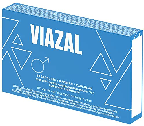 Viazal - Original Viazal blaue Pillen für aktive Männer - EXTRA STARK mit Soforteffekt - hochdosiert mit Ginkgo, Maca, D-Asparaginsäure, Ginseng - Zink Booster (30 Kapseln)