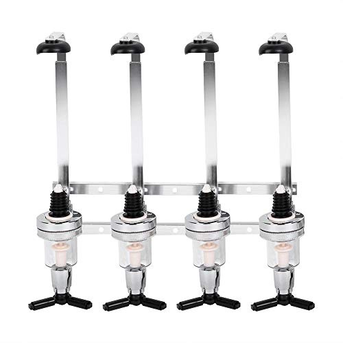 Greensen Wandflaschenhalter Wand Montierter 4 Flaschen Flaschenhalter Bodenartiger Getränkespender Alkoholspender für Wandmontage