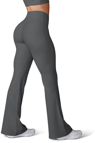 HEGALY Leggings Acampanados de Maternidad para Mujer sobre el Vientre, Pantalones Casuales de Yoga para Embarazo, con Bolsillos, Suaves como la Mantequilla