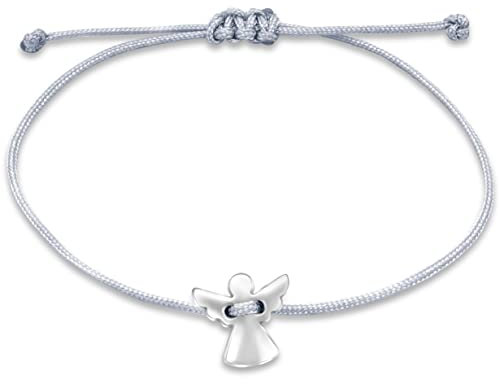 Nuoli® Schutzengel Armband Mädchen (größenverstellbar) Engel Armbändchen für Damen & Kinder, tolles Geschenk zur Taufe, Kommunion, Konfirmation, Einschulung, etc.