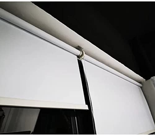 PHLEPS Blackout Roller Blinds 100% Black Out Thermal Window Blind,59 Sizes (Color : White, Size : 1.31x165cm)