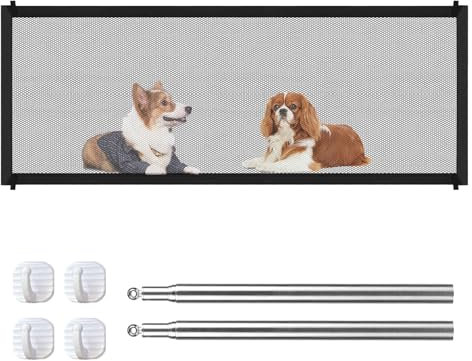 GUOYOU Treppenschutzgitter Hund 180x72 cm Treppenschutz Türschutzgitter ohne Bohren Hundebarrieren AbsperrgitterHund Hundegitter Hundeschutzgitter Katzengitter Tür für Haustiere Hunde Katzen