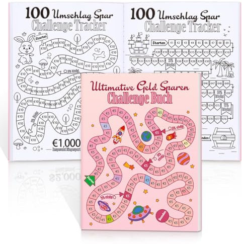 SKYDUE Spar Challenge Buch, 30 Sparchallenge Deutsch, Geld Sparen Challenge, Booklet Challenge Ideal Für Budgetplaner