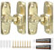 sourcing map 90/180 Degree Barn Door Lock, 2 Set No Drilling Zinc Alloy Flip Gate Sliding Latches, Portable Security Door Lock Latch for Kitchen Cabinet Push/Sliding/Barn Door, Gold