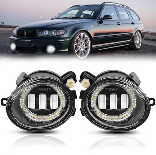 TangMiGe Faros antiniebla LED para BMW (E46 E39 M-Tech Parachoques M Sport Pack) 3 5 M3 M5, 09/2000 – 12/2007, (HB SDN WGN CPE CONV), 1 par (bombilla LED)