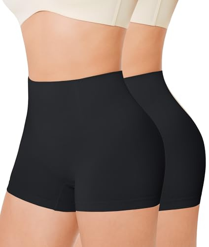 Nebility 2 Piece Shapewear for Women Tummy Control Knickers Body Shaper Pants Seamless Shaping Shorts Lower Belly Waist Trainer Panties Slimming Underwear Boyshorts