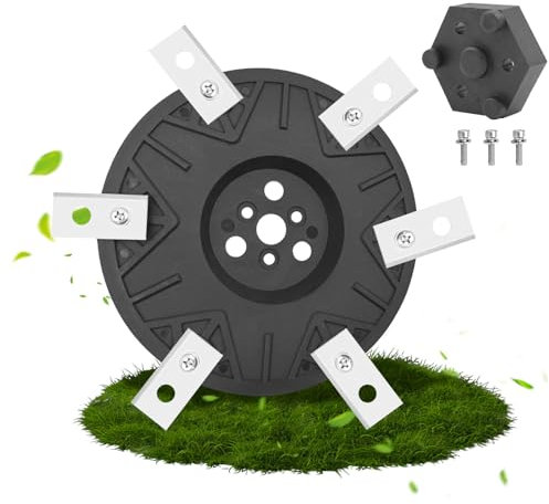 Messerscheibe Kompatibel für Worx Landroid, M500 M700 WR167E WR141E M600, Glasfaserverstärkter Messerscheibe, Fach Mähroboter Messerscheibe Mit Schrauben, 6er Messerscheibe