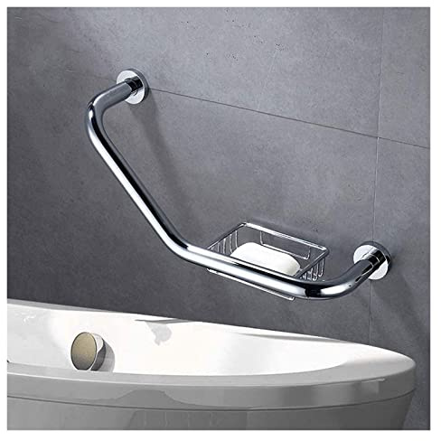 Baño para Agarraderas Pasamanos de bañera, for ducha, asidero de baño for embarazadas, con cesta de jabón, cromado y cobre, pasamanos for personas mayores, inodoro de baño.