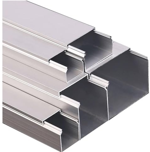 Bandejas portacables de Acero Inoxidable, Cubiertas Decorativas para bandejas portacables, bandejas portacables de aleación de Aluminio, Resistentes al Desgaste e Impermeables.,Plata,40x30x0.8mm