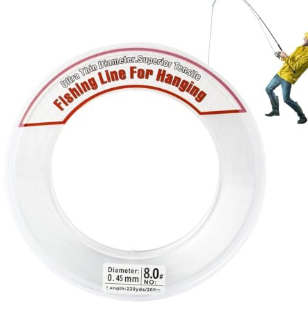 Transparent Fiskelina 200 meters längd osynlig och flytande | kraftig fiskelina För , Lägenhet, Skola, Studentrum, Ballonggirlander, Pyssel Och Bildupphängning