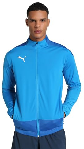 PUMA Men'S Team Goal 23 Training Jacket Track, Electric Blue Lemonade-Team Power Blue, Small