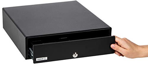 ANKER Kassenschublade MDX13E Push | manuelle Öffnung | kleine Größe | touch Schwarz-grau