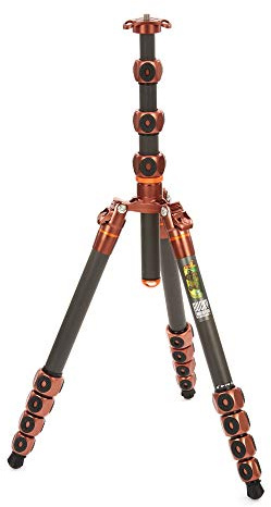 Trípode de Carbono 3 Legged Thing Bucky - trípode de Viaje Ajustable para cámara con 3 Patas Desmontables y múltiples Puntos de fijación