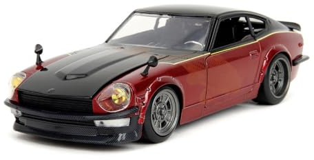 Jada Toys Fast and Furious Modellauto 1972 Datsun 240Z (rot) - Film-Auto aus Fast X mit Teilen zum Öffnen, Maßstab 1:24 (20cm), für Fans & Sammler ab 8 Jahre
