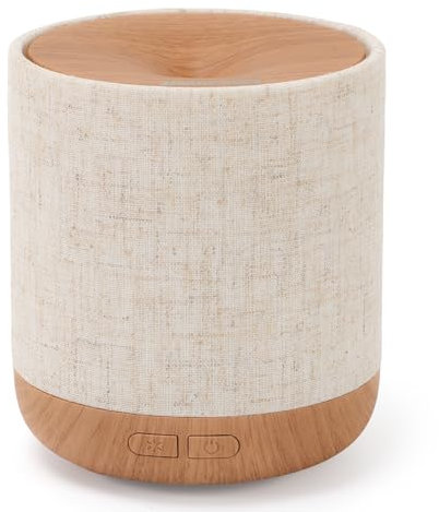 ZmarKraft Essential Oil Diffuser 7 fl oz (200ml) with Fabric Cover and Night Lamp | Ultrasonic Aroma Diffuser | Humidifier with Lights | Room Decor | Small Humidifier for Bedroom | Housewarming Gift