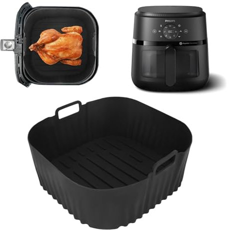 Molde de silicona para Philips Airfryer serie 2000 6,2L NA230/00, Accesorios reutilizables Philips Freidora de Aire insertos de silicona para Philips 6.2L NA230/00
