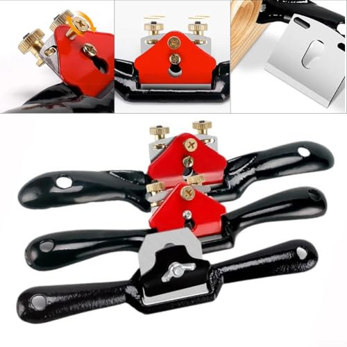 Raboteuse à bois portable avec fonctions réglables pour les tâches professionnelles de finition du bois (rouge A)