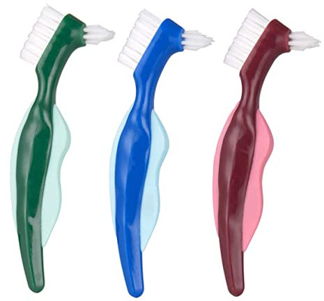 BESTYASH 3pièces Brosse De Nettoyage Pour Prothèses Dentaires Lot De Brosses Entretien Pour Prothèses Dentaires Nettoie Particules Alimentaires
