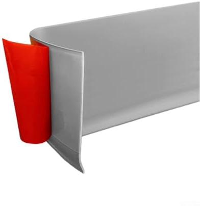 Zilimontt Plinthe en PVC souple 3 m - Facile à installer et imperméable - Pour murs et sols - Moulure auto-adhésive avec dos en plastique (gris)