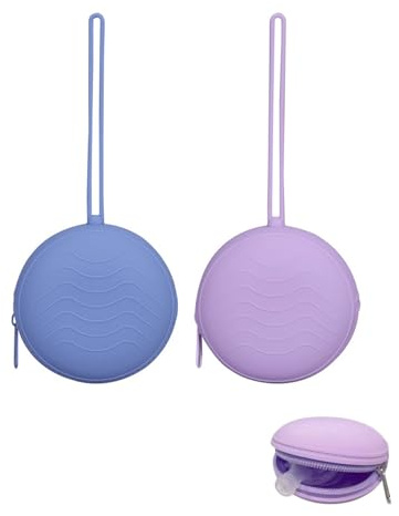 HUVZOR 2 pièces Boîte à Tétine en Silicone Bébé pour 2 Sucettes. Duo avec Capacité pour 2 Sucettes. Pochette pour Sucettes, avec Anse Flexible