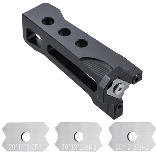 MUCKLILY Raboteuse à Main en Alliage d'Aluminium 6061 4 Pièces Lames en Acier Tungstène Mini Raboteuse à Bois pour Chanfreinage et Finition Outil Manuel pour Travail du Bois et Meubles