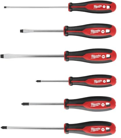 Milwaukee 48-22-2706 6Piece Phillips and Slotted Head Screwdriv Ing Set W/Magnetic Tips and Trilobe Handles
