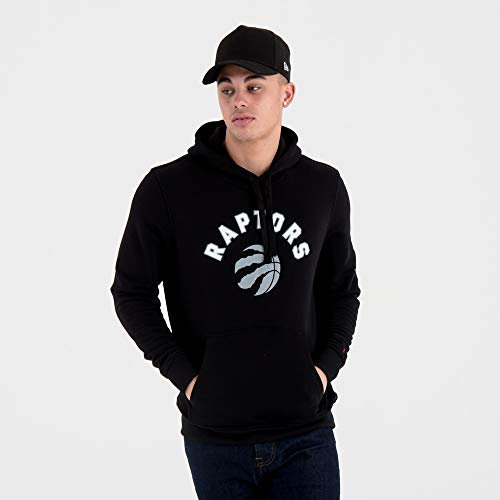 New Era - NBA Toronto Raptors Team Logo Hoodie - Schwarz Größe S, Farbe Schwarz