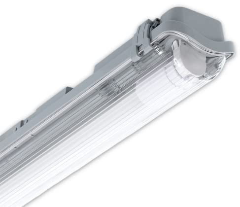 CLAR - Plafoniera Stagna LED 10W, 60cm, 1 Tubo, Senza Tubi Inclusi (Pack 1)